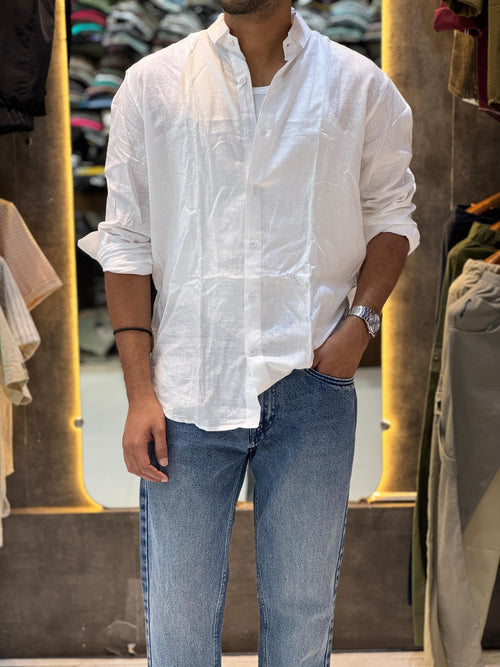 white cotton shirt